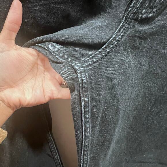 Abercrombie & Fitch Ankle Straight Ultra High Rise Black Jeans Women's 32/14R - Picture 6 of 8